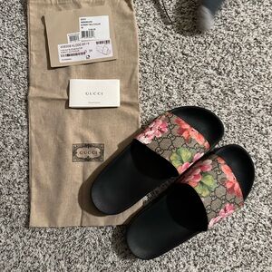 Gucci Floral Slide Sandals